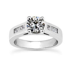 Princess & Round Old Miner Echt Diamond Ring Channel Set 2,75 karaat