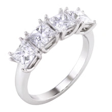 Afbeelding in Gallery-weergave laden, Prinses Geslepen Diamant Jubileum Ring Band 3 Karaat
