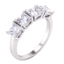 Afbeelding in Gallery-weergave laden, Prinses Geslepen Diamant Jubileum Ring Band 3 Karaat
