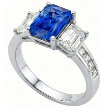 Afbeelding in Gallery-weergave laden, echte diamant 2.50karaat ring bovenaanzicht
