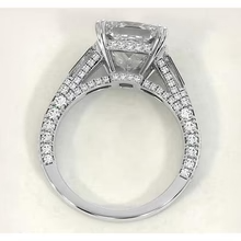 Afbeelding in Gallery-weergave laden, Prinses Baguette Echt Diamanten Verlovingsring 5,10 Karaat Sieraden Nieuw
