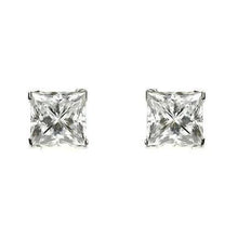 Afbeelding in Gallery-weergave laden, GIA-gecertificeerd Prinsesslijpsel 4.02 Karaat Prong Gezet Natuurlijke Echte (Niet labgekweekt) Diamanten Oorknoppen 14K Goud
