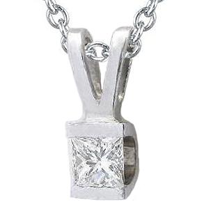 Prinses Geslepen Echt Diamanten Hanger 1,50 Ct Sprankelende Sieraden 14K Witgoud