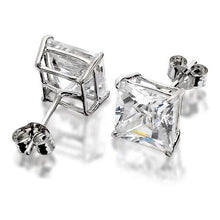 Afbeelding in Gallery-weergave laden, GIA-gecertificeerd Prinsesslijpsel 3.45 Ct Natuurlijke uit de aarde gewonnen Diamanten Oorknoppen 14K Witgoud
