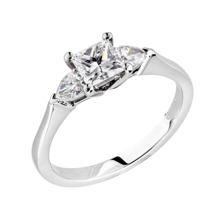 Prinses & Peer Sprankelende 3 Steen 2,10 Karaat Echt Diamanten Verlovingsring