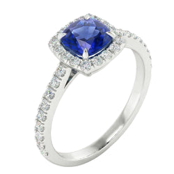 Echte Saffier Ring 2.75 Karaat