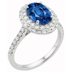 Echte Saffier Ring 3.70 Karaat