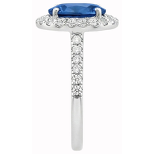 Afbeelding in Gallery-weergave laden, echte round saffier 3.70karaat ring profielweergave
