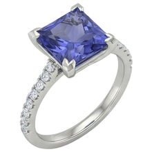 Afbeelding in Gallery-weergave laden, echte princess tanzaniet 3.00karaat ring profielweergave
