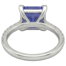 Afbeelding in Gallery-weergave laden, echte princess tanzaniet 3.00karaat ring met diamantaccenten
