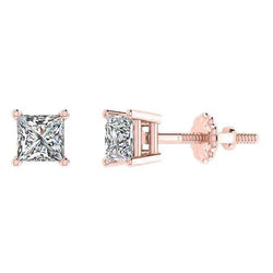 Prong Set 3,40 Karaat Echt Diamanten Dames Oorknopjes Rosé Goud 14K