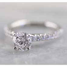 Afbeelding in Gallery-weergave laden, Prong Set Echt Diamanten Verlovingsring Wit Goud 2 Karaat Wit Goud 14K
