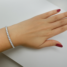 Afbeelding in Gallery-weergave laden, Prong Set 6,80 Karaat Echt Diamanten Tennisarmband Goud Wit 14K Nieuw
