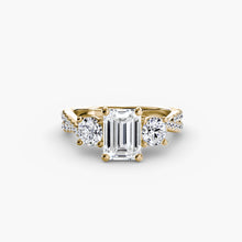 Afbeelding in Gallery-weergave laden, Diamant Setting 0,77-karaat Gold – bovenaanzicht
