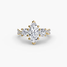 Afbeelding in Gallery-weergave laden, Diamant Rond Geslepen Setting in Gold – close-up
