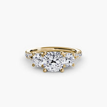 Afbeelding in Gallery-weergave laden, Luxe Fijne Diamant Setting 0,77 karaat – hoekaanzicht
