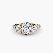 Afbeelding in Gallery-weergave laden, Fijne Diamant Rond Briljant Setting in Gold – profielaanzicht
