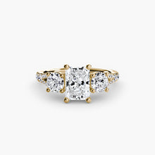 Afbeelding in Gallery-weergave laden, Rond Briljant Fijne Diamant ring in Gold – alternatief aanzicht
