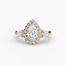 Afbeelding in Gallery-weergave laden, Fijne Diamant Rond Briljant Setting in Gold – bovenaanzicht
