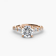 Afbeelding in Gallery-weergave laden, Diamant Rond Geslepen Setting in Gold – achteraanzicht
