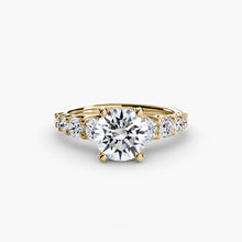 Afbeelding in Gallery-weergave laden, Rond Geslepen Briljant ring in Gold – vooraanzicht
