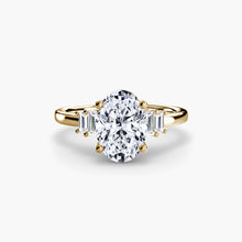Afbeelding in Gallery-weergave laden, Diamant Setting 0,17-karaat Gold – profielaanzicht
