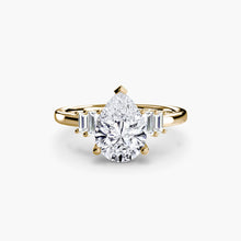 Afbeelding in Gallery-weergave laden, Diamant Setting 0,17 karaat Gold – bovenaanzicht
