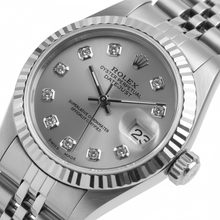 Afbeelding in Gallery-weergave laden, echte round diamant 0.20karaat watch close-up detail
