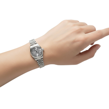 Afbeelding in Gallery-weergave laden, Rand zilveren diamanten wijzerplaat Rolex Datumjust dameshorloge roestvrijstalen armband P2
