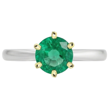 Afbeelding in Gallery-weergave laden, High-end Colombiaanse Smaragd Sieraadsteen Ring 2 karaat – profielaanzicht
