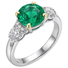 Afbeelding in Gallery-weergave laden, Smaragd Edelsteen Ring – zijaanzicht
