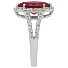 Afbeelding in Gallery-weergave laden, Red Marquise Cut Halo Ruby Diamond Ring Witgoud 5,55 Ct
