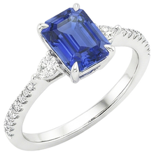 Afbeelding in Gallery-weergave laden, echte round diamant 4.50karaat ring zijaanzicht
