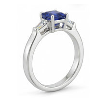 Afbeelding in Gallery-weergave laden, echte baguette diamant 3karaat ring bovenaanzicht

