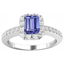 Afbeelding in Gallery-weergave laden, Ring met tanzaniet en Natuurlijke echte diamanten ( niet in een laboratorium gekweekt ) van 11,75 ct, nieuw witgoud 14k
