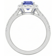 Afbeelding in Gallery-weergave laden, Ring met tanzaniet en Natuurlijke echte diamanten ( niet in een laboratorium gekweekt ) van 11,75 ct, nieuw witgoud 14k
