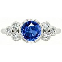 Afbeelding in Gallery-weergave laden, echte round diamant 2.70karaat ring zijaanzicht
