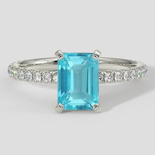 Ring Paraiba Toermalijn 1.50ct Smaragd Stijl
