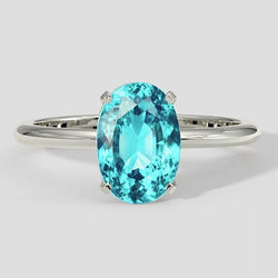 Ring Paraiba Toermalijn 2,50 Karaat Ovaal Geslepen
