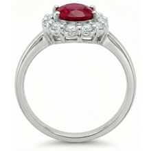 Afbeelding in Gallery-weergave laden, echte round robijn 4.25karaat ring close-up detail
