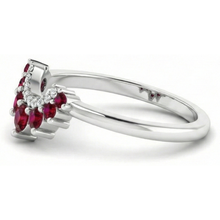 Afbeelding in Gallery-weergave laden, echte round robijn 3.30karaat ring close-up detail
