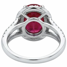 Afbeelding in Gallery-weergave laden, echte round robijn 6.75karaat ring op wit
