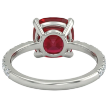 Afbeelding in Gallery-weergave laden, echte round robijn 4.25karaat ring op wit
