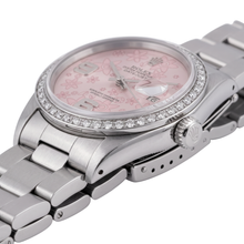 Afbeelding in Gallery-weergave laden, Roestvrij staal Rolex Datumjust herenhorloge roze wijzerplaat Natuurlijke echte diamant ( niet in het laboratorium gekweekt )en rand-snel ingesteld
