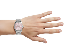 Afbeelding in Gallery-weergave laden, Roestvrij staal Rolex Datumjust herenhorloge roze wijzerplaat Natuurlijke echte diamant ( niet in het laboratorium gekweekt )en rand-snel ingesteld
