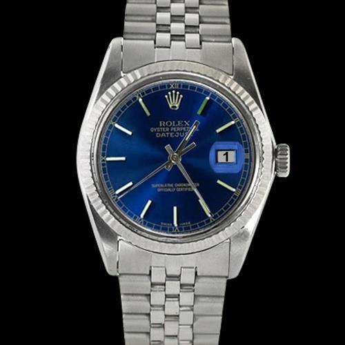 Roestvrij staal Jubileum Armband Blauwe Stok Rolex Herenhorloge Gecanneleerde Lunette SNELLE INSTELLING
