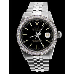 Roestvrij stalen Rolex jubileumarmband Datumjust Heren Rolex zwarte Stok wijzerplaat SNELLE INSTELLING