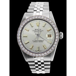 Roestvrij stalen Rolex jubileumarmband Witte Stok-wijzerplaat Datumjust Herenhorloge SNELLE INSTELLING