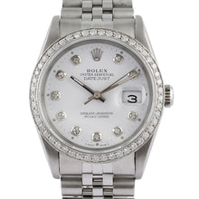 Afbeelding in Gallery-weergave laden, Roestvrij stalen armband Rolex Datumjust herenhorloge met diamanten rand
