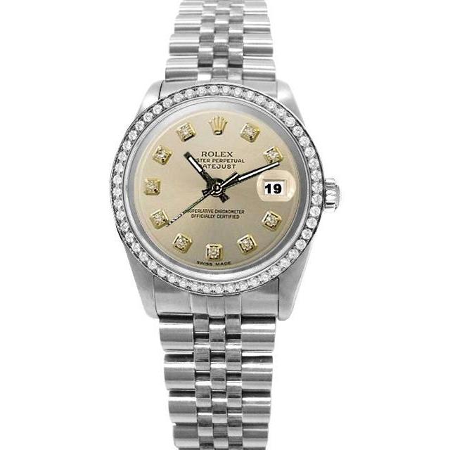 Roestvrij stalen jubileum Rolex Datumjust wijzerplaat Rand Datumjust horloge
